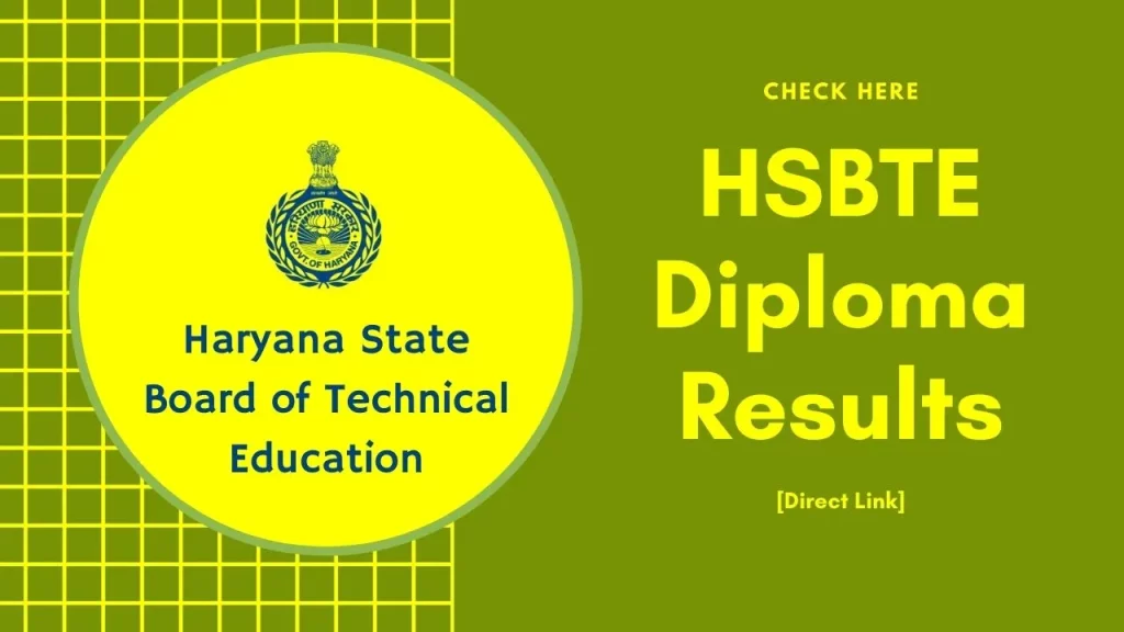 HSBTE Result 2024 Haryana Diploma 1st 2nd 3rd 4th 5th 6th Sem Results Download Marksheet