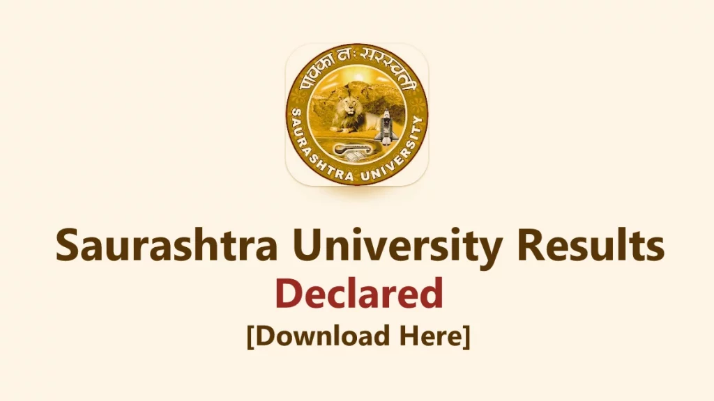 Saurashtra University Result 2024 Online Marksheet Download-Semester-wise saurashtrauniversity.edu