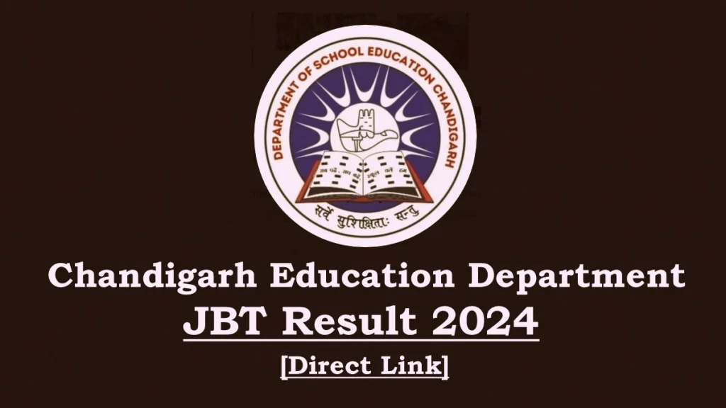 Chandigarh JBT Result 2024 CHDEDU Junior Basic Teacher Merit List PDF chdeducation.gov.in